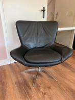 Hjort Knudsen Leren Fauteuil, Huis en Inrichting, Fauteuils, Ophalen, Gebruikt, Minder dan 75 cm, Leer