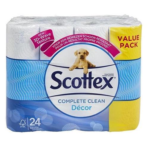 Scottex classic clean 2-laags wc-papier (24 rollen), Diversen, Papierwaren, Nieuw, Ophalen of Verzenden