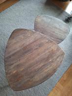 Houten salontafel set, Huis en Inrichting, Ophalen, 50 tot 100 cm, 50 tot 100 cm, Zo goed als nieuw