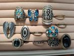 13 ringen €20, Sieraden, Tassen en Uiterlijk, Ringen, Ophalen, Gebruikt, Zilver, Overige materialen