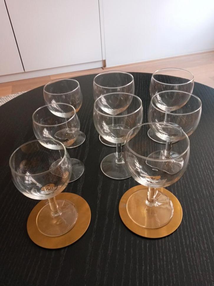 8 wijnglazen 5 rood 3 wit stevig helemaal gaaf afwasmachine, Verzamelen, Glas en Borrelglaasjes, Zo goed als nieuw, Overige typen