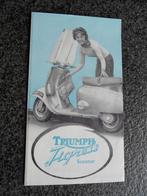 Triumph Tigres 1959 oldtimerscooter folder, Verzamelen, Automerken, Motoren en Formule 1, Motoren, Zo goed als nieuw, Verzenden