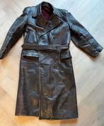 Lange donkerbruine leren Solex jas maat 50, Ophalen of Verzenden, Zo goed als nieuw, Maat 48/50 (M), Bruin