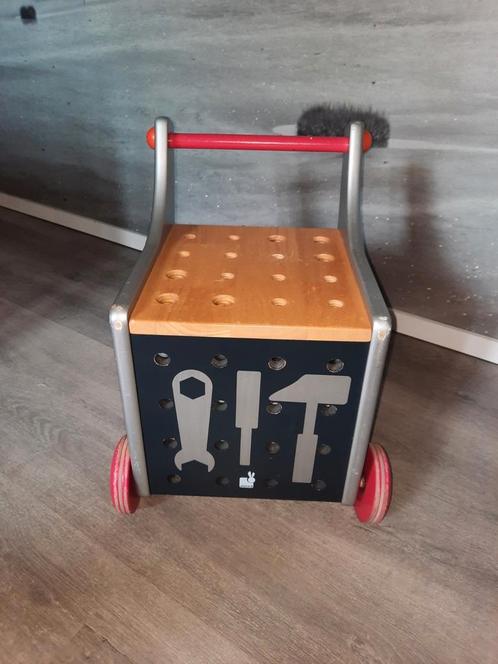 Janod gereedschapswagentje, Kinderen en Baby's, Speelgoed | Houten speelgoed, Gebruikt, Overige typen, Ophalen