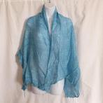 Mooie blauwe sjaal. 70 x 150, ., Ophalen of Verzenden, Zo goed als nieuw, .