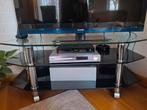 Glazen TV Meubel  110 x 44 x 45 cm, Huis en Inrichting, Kasten | Computermeubels, Ophalen, Glas, 70 tot 120 cm