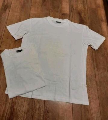 2 Witte t-shirt's maat L beschikbaar voor biedingen