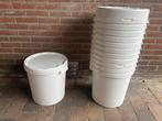 30 Liter Emmers met Deksel - gebruikt, Huis en Inrichting, Emmers, Ophalen of Verzenden, Nieuw, Kunststof, Met deksel