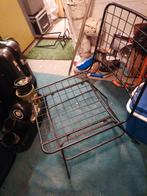 Industriële metalen stoel - Stoer design!, Gebruikt, Zwart, Ophalen of Verzenden, Metaal