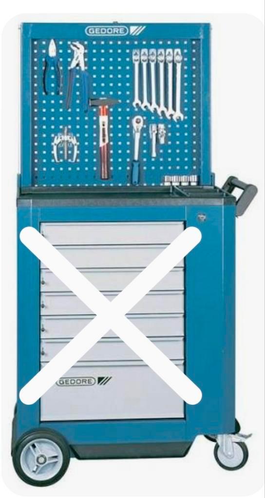 Gedore gereedschapswagen inzinkbare achterwand, Doe-het-zelf en Verbouw, Gereedschapskisten, Zo goed als nieuw, Ophalen of Verzenden