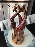 Houten Giraffen Beeld, Ophalen of Verzenden
