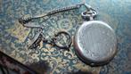 Zakhorloge met dubbele deksel   ( Zilver, Antiek en Kunst, Ophalen of Verzenden