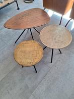 Stoere industriële tafeltjes, echte blikvangers, Ophalen, Minder dan 45 cm, Minder dan 55 cm, Metaal of Aluminium
