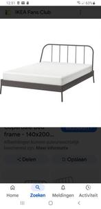 2 persoons ikea bed copardale 140x 200 cm, Ophalen, Wit, Tweepersoons, 140 cm