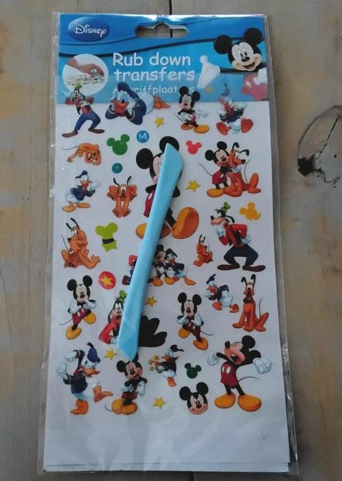 Disney afwrijfplaatjes - rub down transfers - met wrijfstokj, Kinderen en Baby's, Speelgoed | Educatief en Creatief, Nieuw, Knutselen