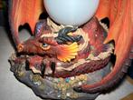 Unieke Drakenlamp met bol, Antiek en Kunst, Antiek | Lampen, Ophalen of Verzenden