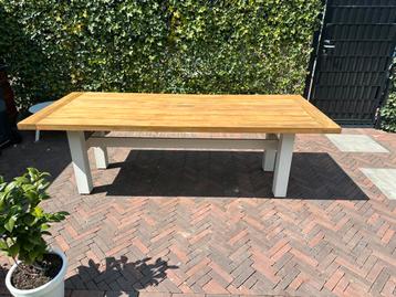 Tuintafel Hartman 240x100cm teak/wit beschikbaar voor biedingen