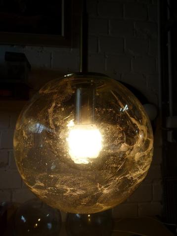 vintage hanglamp ballamp luchtglas 70er j. stukprijs beschikbaar voor biedingen