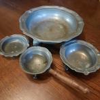 Oude Tinnen Schalen Set - 4 stuks, Ophalen of Verzenden