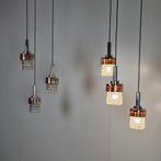 Vintage hanglampen cascade, Massive, Huis en Inrichting, Lampen | Hanglampen, Gebruikt, Vintage, Ophalen of Verzenden, Glas