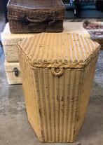 Vintage mand Lloyd Loom, rieten wasmand, Ophalen, Gebruikt, Mand, LLoyd Loom