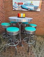 FIFTIES SIXTIES AMERIKAANSE BARKRUKKEN BEL AIR BAR TAFEL, Huis en Inrichting, Barkrukken, Ophalen, 5 krukken of meer, 60 tot 90 cm