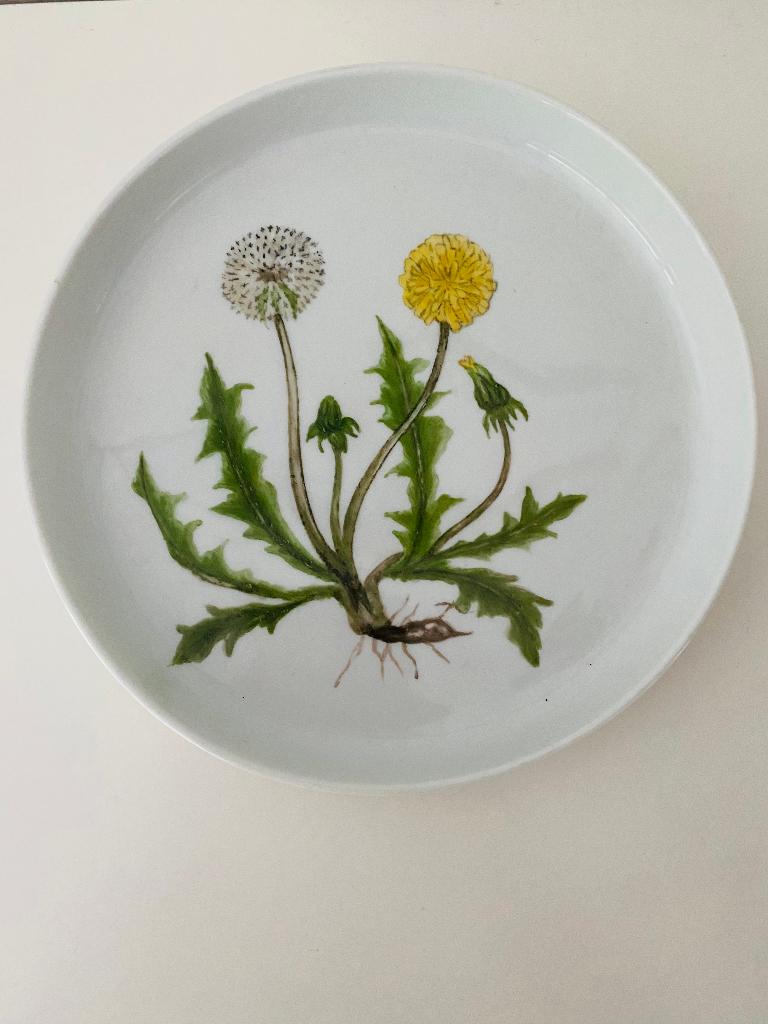 Lyngby Danmark Bord Schaal | Paardebloem | 18cm doorsnede, Ophalen of Verzenden, Zo goed als nieuw, Bord(en), Overige stijlen