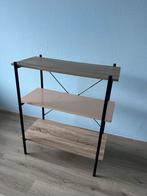 Houten wandrek met 3 planken, Huis en Inrichting, Tafels | Sidetables, Ophalen, 50 tot 100 cm, Zo goed als nieuw, Metaal