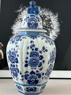 Prachtige grote vintage Delfts blauwe vaas jaren 50, Antiek en Kunst, Ophalen of Verzenden