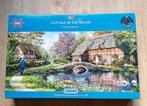 Gibsons puzzel 'Cottage by the Brook' (636 st.), Ophalen of Verzenden, 500 t/m 1500 stukjes, Gebruikt, Legpuzzel