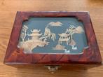 Vintage Chinees Diorama lakdoos, Antiek en Kunst, Ophalen