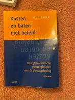 Kosten en baten met beleid, Ophalen of Verzenden, Beta, Zo goed als nieuw, HBO