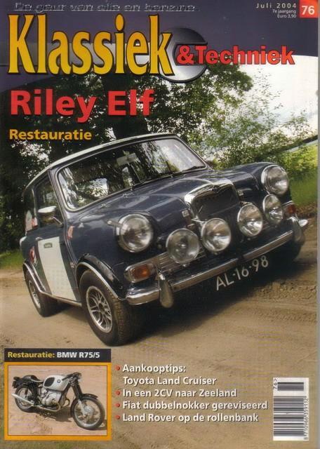 Klassiek & Techniek 76 2004 : Toyota LandCruiser - Riley Elf, Boeken, Auto's | Folders en Tijdschriften, Gelezen, Algemeen, Ophalen of Verzenden
