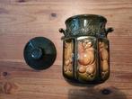 Vintage Rumtopf Pot met Deksel, Gebruikt, Porselein of Keramiek, Schaal, Ophalen of Verzenden