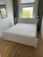 IKEA Bed 160x200 with 4 drawers + Mattress, Ophalen, Gebruikt, Wit, Tweepersoons