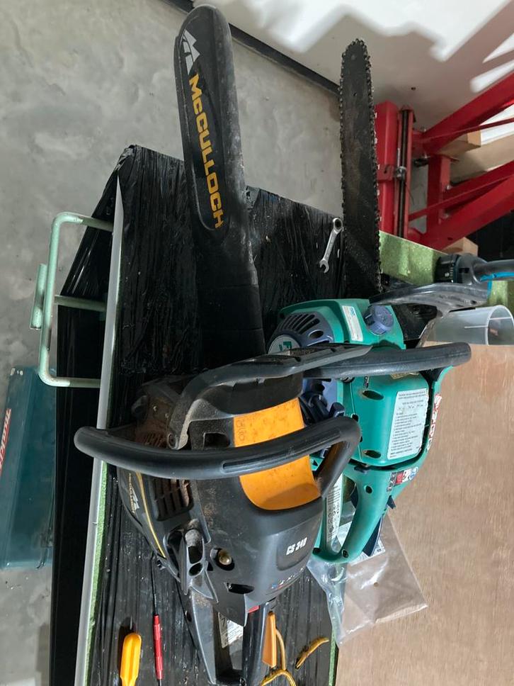 2x kettingzaag en 1x motor (Lees tekst aub), Tuin en Terras, Hand-tuingereedschap, Gebruikt, Ophalen