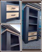 Stoere mat zwart kast gezandstraald Frans eiken, Ophalen, Nieuw, 50 tot 100 cm, 25 tot 50 cm