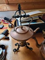 Koperen Theepot met Theelicht, Antiek en Kunst, Ophalen of Verzenden, Koper