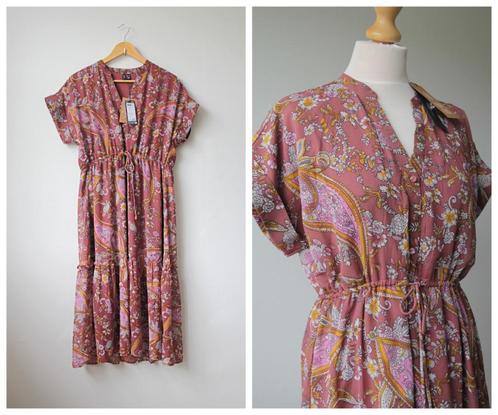 Vero Moda - NIEUW / hele mooie lange jurk / roze / maat M, Kleding | Dames, Jurken, Nieuw, Maat 38/40 (M), Roze, Onder de knie