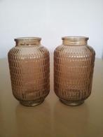 Vazen van glas / windlichten 25 cm hoog, Huis en Inrichting, Woonaccessoires | Vazen, Overige kleuren, Nieuw, Ophalen of Verzenden