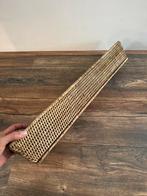 Langwerpige bruine rieten / rattan mand, Mand, Ophalen of Verzenden, Zo goed als nieuw, Riet