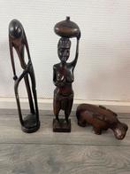 3 Hele mooie houten Beeldjes/Hout-Snijwerkjes, Antiek en Kunst, Ophalen of Verzenden