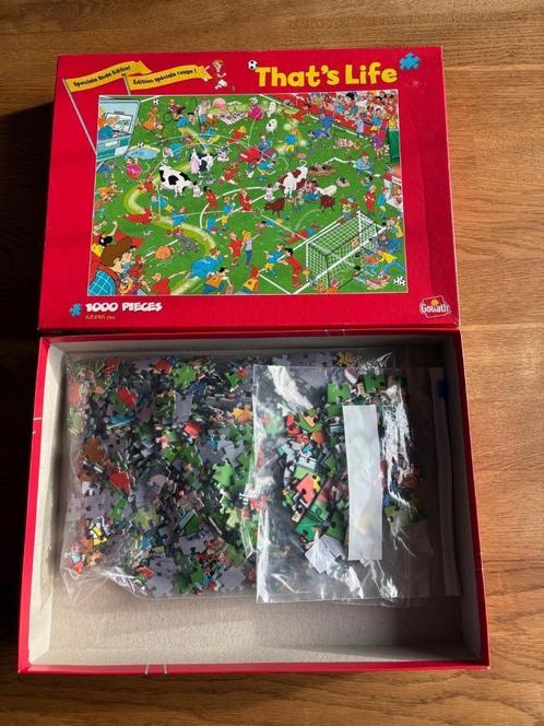 That's Life "Speciale rode editie" 1000 puzzelstukjes, Golia, Hobby en Vrije tijd, Denksport en Puzzels, Gebruikt, Legpuzzel, 500 t/m 1500 stukjes