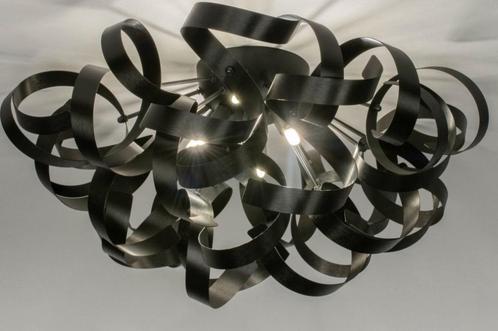 plafondlamp krul zwart 60cm bed keuken hoekbank tafel lamp, Huis en Inrichting, Lampen | Hanglampen, Nieuw, Minder dan 50 cm, Ophalen of Verzenden