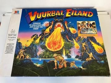 VUURBAL EILAND MB Bordspel 1989 2-4 spelers COMPLEET IN DOOS beschikbaar voor biedingen