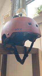 Verstelbare rood-bruine NKX helm, Fietsen en Brommers, Fietsaccessoires | Fietshelmen, NKX, Ophalen of Verzenden, Zo goed als nieuw