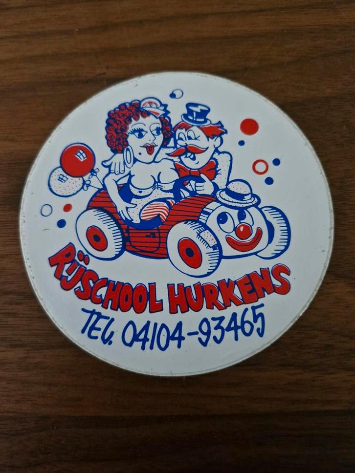 973 Vintage Rijschool Hurkens Sticker, Verzamelen, Stickers, Gebruikt, Ophalen of Verzenden
