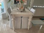 Vanille hoogglans eetkamertafel    160x85, Huis en Inrichting, Tafels | Eettafels, Overige materialen, Zo goed als nieuw, Vijf personen of meer