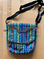 Leuke cross body tas himalaya strepen met kraaltjes, Ophalen, Zo goed als nieuw, Zwart