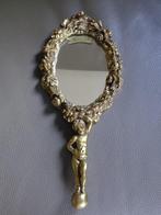 Vintage handspiegel/ wandspiegeltje in rococo stijl verguld, Antiek en Kunst, Ophalen of Verzenden